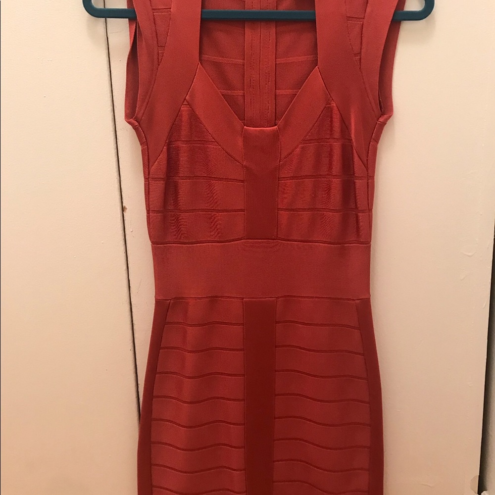 French connection orange dress